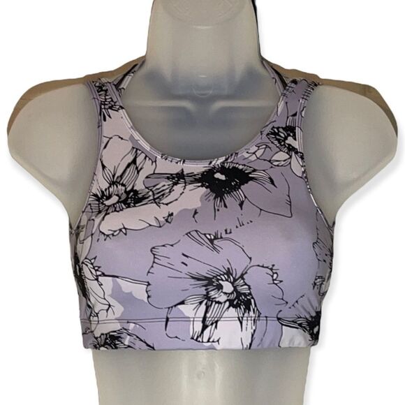 Z by Zella Floral Racerback Sports Bra M (8/10) - Picture 1 of 16